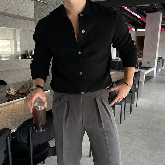 Archive Relaxed Round-Neck Knitted Cardigan